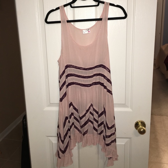 Free People Dresses & Skirts - FP pink voile & lace trapeze slip